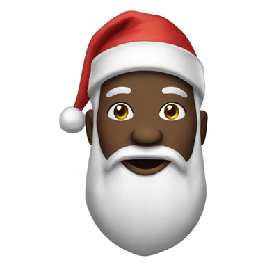 Black santa with a grimace sticker