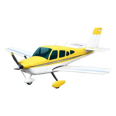 Real airplane cessna modelo 182 yellow sticker
