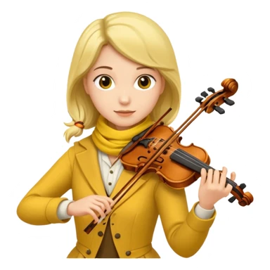 Violinist + yellow scarf. sticker