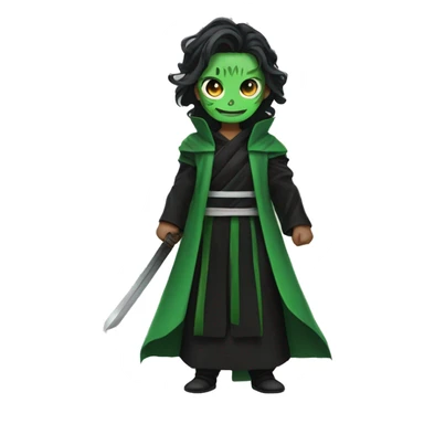 Demon slayer with green and black robe. Hashira sticker