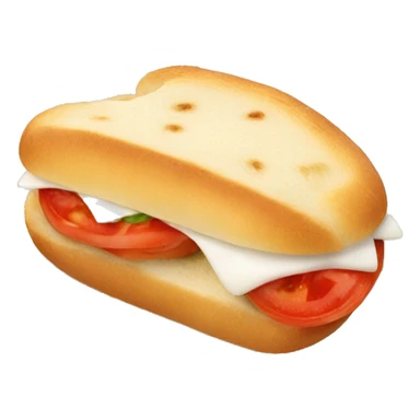 Panino with tomato and mozzarella  sticker