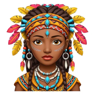 tribal woman sticker