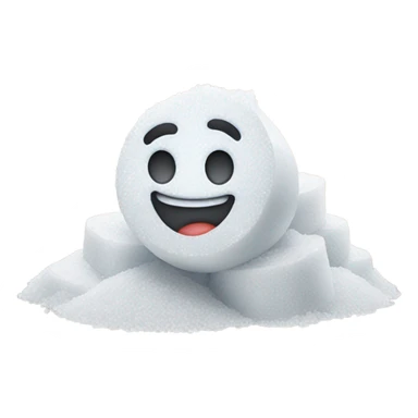 happy emoji with a pile of salt sticker