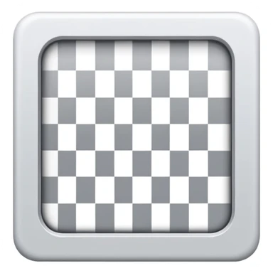 Light gray and white square with a checkered pattern 8x8 3d icon sticker