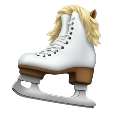 Horse on ice skates sticker