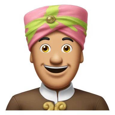 Patrick Star from the show SpongeBob SquarePants wearing a turban sticker