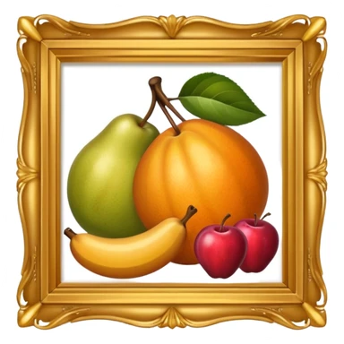 dark still life in a golden frame sticker