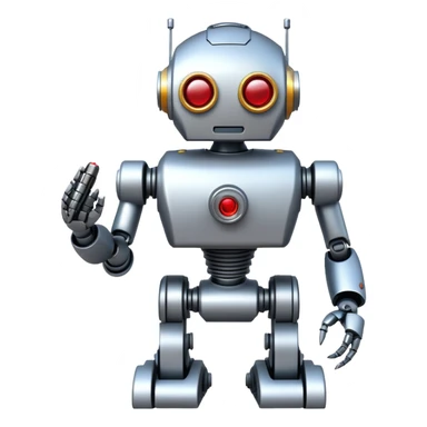 Robot with a laserbeam sticker