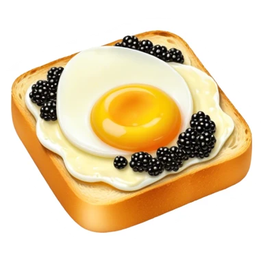 Toast with Swedish caviar and egg sticker
