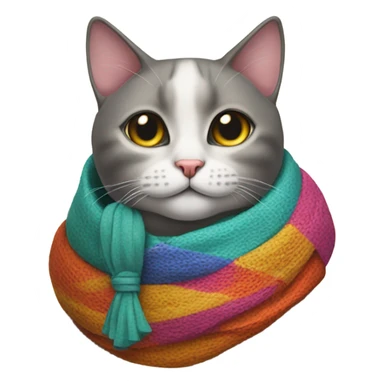 Cat wearing a babushka sticker