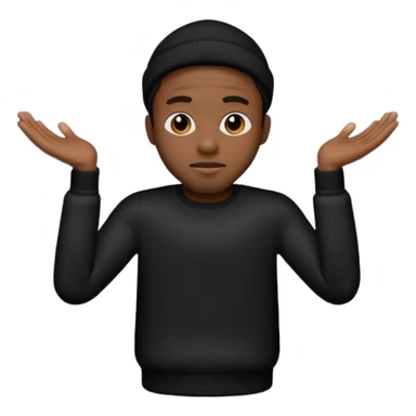 black man in black sweather sticker