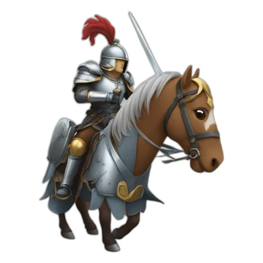 Un écureuil en chevalier sticker