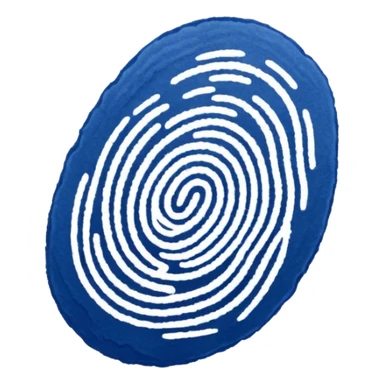 ink finger print on paper sticker