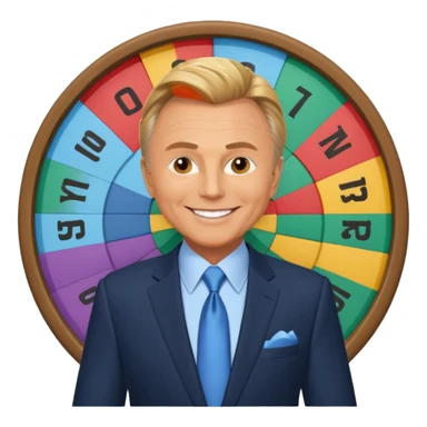 Wheel of Fotune tv pat sajak sticker