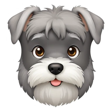super cute schnauzer dog with fluffy beard sticker