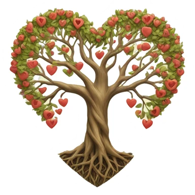 Tree of life heart sticker