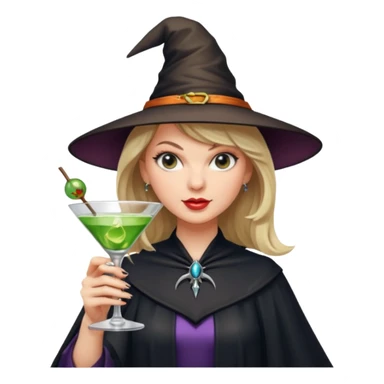 Taylor Swift as a witch with a martini glass sticker
