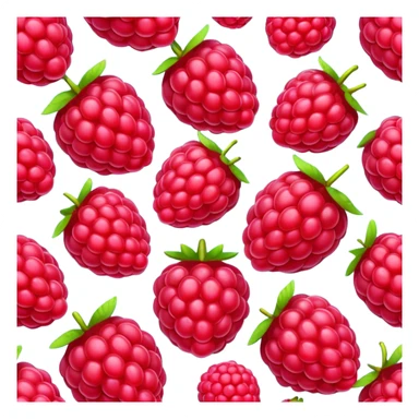 Raspberries in 3D sticker