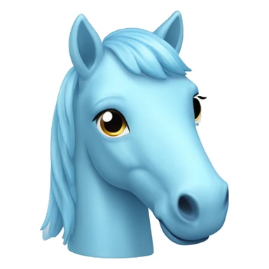 pastel blue toy children's horse sticker