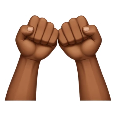 Two fists crossed over like being handcuffed just without the cuffs in an upward and downword motion sticker