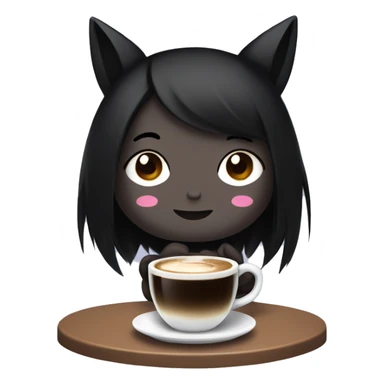Kuromi with coffee sticker