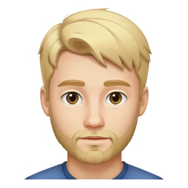 young man with blonde hair and soft beard sticker