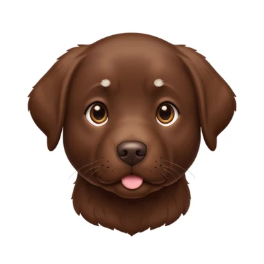 Chocolate Labrador white chest sticker