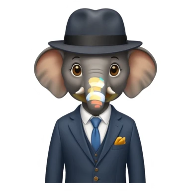 Elephnat   gangster  sticker