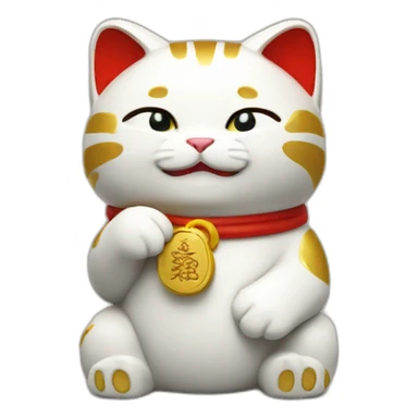 maneki neko passed university sticker