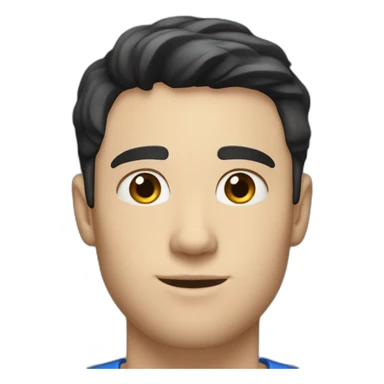 27 years old handsome white man with blue eyes and black short hair sticker