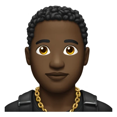 Black man with gold chain sticker
