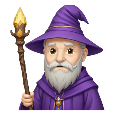 old purple wizard with staff sticker