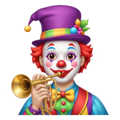  Clown with trumpet sticker