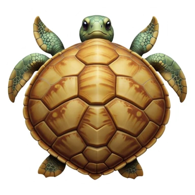 Cinematic Realistic Noble Sea Turtle Portrait Emoji, Poised and dignified, with a robust, time-worn shell intricately patterned in earthy tones and a weathered, wise face with deep, observant eyes, rendered with lifelike texture and natural, diffused light; high shine, intelligent and serene, styled with an air of oceanic majesty, focused and attentive, soft glowing outline, capturing the essence of a watchful and confident sea turtle that appears to glide out of the screen with timeless authority! sticker