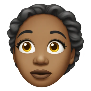 Oprah Winfrey's head with a sad face sticker