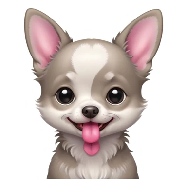 Grey baby Chihu dog sticker