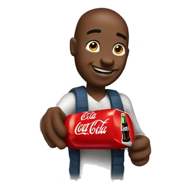 Coca cola man with prime bottle sticker