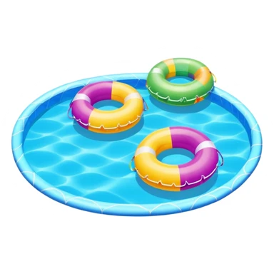 Swimming pool with floaties sticker
