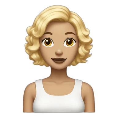 Blond lady with shoulder length bob haircut and a black and white Pitbull sticker