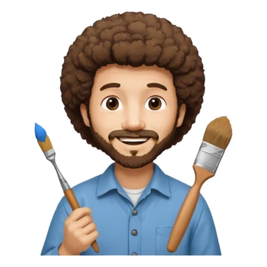 Bob ross qui peint sticker