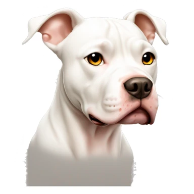 White pitbull with tan spots  sticker
