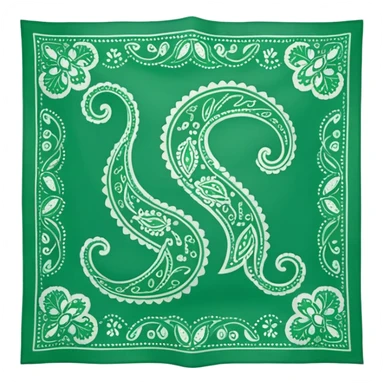 Green Paisley Bandana sticker