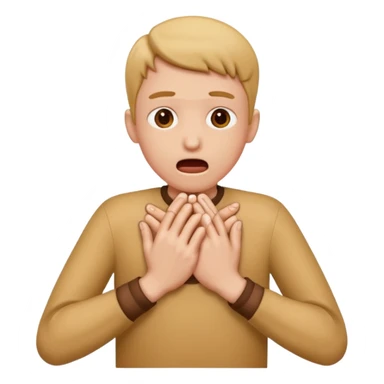 Standard emoji choking with two hands as a joke sticker