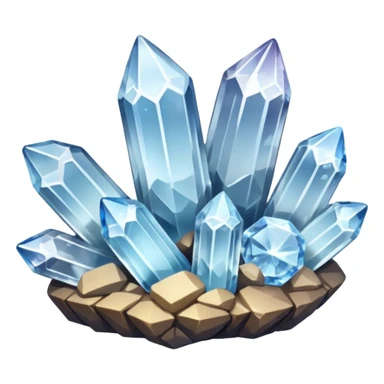 A cluster of quartz crystals catching the light.



































































 sticker