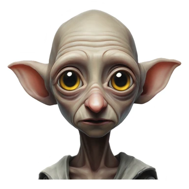 Cyberpunk dobby in Polestar style, oil paint, mysterious eyes, intricate lips, masterpiece portrait, beautiful, desirable, logical sticker