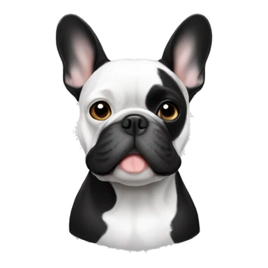 Black and white french Bulldog  sticker