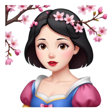 snow white cherryblossom sticker