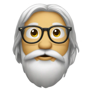 Flying kiss from bearded guy with glasses sticker