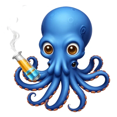 Octopus smoking a bong sticker