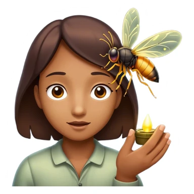 Catching a firefly sticker